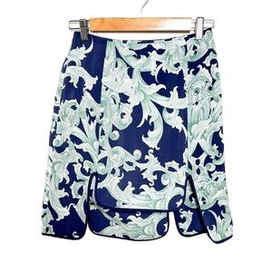 Cameo C Meo tapestry floral wave cutout unique mini skirt size small
